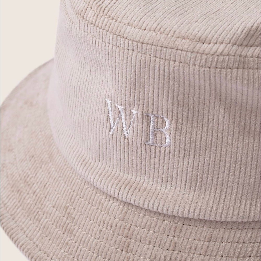 Will & Bear Perry Bone Beige Cord Bucket Hat Unisex New With Tags $78 MSRP - Picture 4 of 4